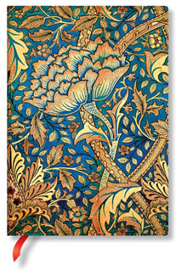Канцеларски продукт Paperblanks Тефтер Morris Windrush, Midi, широки редове, мека корица, 88 листа