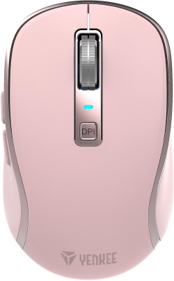 Мишка Yenkee YMS 2085PK, безжична, 2400 dpi, розова