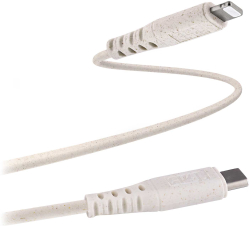 Кабел/адаптер TNB Кабел Eco, USB Type-C към Lightning, 1.5 m, бяло-сив