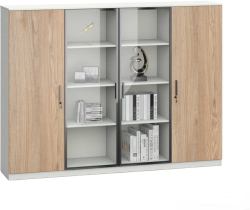 Шкаф RFG Monaco, 2000 х 400 х 1500 mm, ПДЧ, бряст и бяло на най-ниска цени