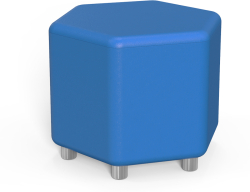 Табуретка RFG Arrow, шестоъгълна, екокожа, 53 х 59 х 43 cm, синя