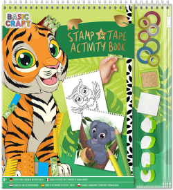  Moxy Книжка с дейности Тигър, с печати и цветно тиксо