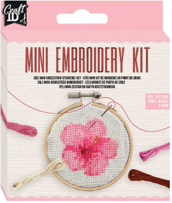 Craft ID Комплект за бродиране Цвете, мини, 12.5 х 10 cm