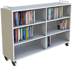 Библиотечен стелаж RFG Active Book, с колелца, ПДЧ