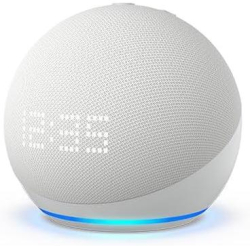 Bluetooth Колонкa Amazon Echo Dot 5, B09B8vn8yq, гласов асистент, Alexa, часовник, бяла