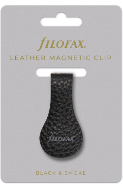 Канцеларски продукт Filofax Клипс Leather, магнитен, черно-сив