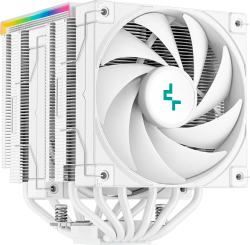 Охладител за процесор DeepCool AG620 Digital WH, CPU Air Cooler, White 2x120mm ARGB PWM Fan, TDP 260W