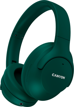 Слушалки Canyon OnRiff 10, безжични Bluetooth 5.3, с микрофон, обхват до 10 метра, зелени
