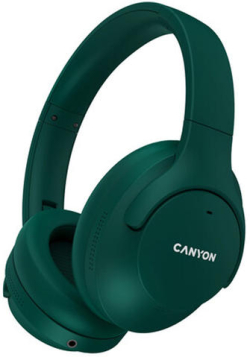 Слушалки Canyon OnRiff 10, безжични Bluetooth 5.3, с микрофон, обхват до 10 метра, зелени