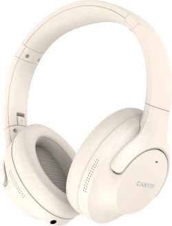 Слушалки Canyon OnRiff 10, безжични Bluetooth, с микрофон, обхват до 10 метра, бежови