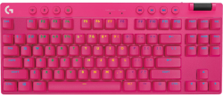 Клавиатура Logitech G PRO X TKL, RGB LED, Механични, USB Type-C, Double Shot PBT, Розов