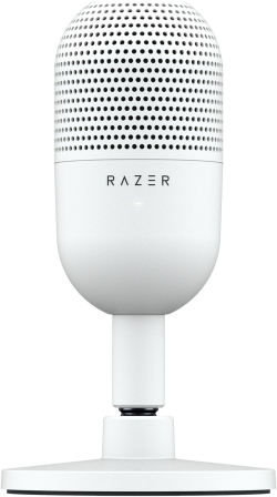 Микрофон Razer Seiren V3 Mini, 20 Hz - 20 kHz, -36 dB, LED индикатор, USB порт, бял цвят