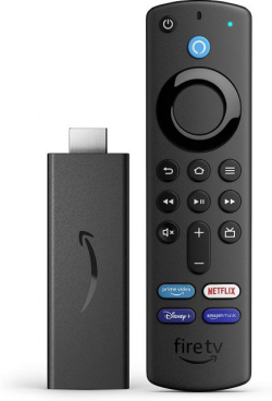Мултимедиен продукт Мултимедиен плеър AMAZON Fire TV Stick, Wi-Fi 6, Alexa Voice Remote, Черен