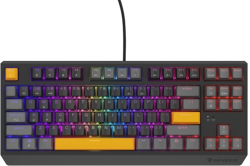 Клавиатура Genesis Thor 230 TKL, геймърска, с кабел, RGB подсветка, механични клавиши, черен/сив цвят