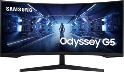 Монитор Samsung 34" 3440x1440, 250 nits, 144Hz, 1ms, DP, HDMI, USB 2.0, VESA