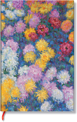 Канцеларски продукт Paperblanks Тефтер Monet Chrysanthemums, Mini, широки редове, твърда корица