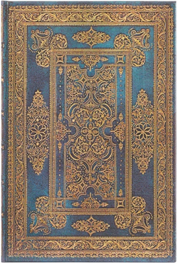 Канцеларски продукт Paperblanks Тефтер Blue Luxe, Mini, широки редове, твърда корица, 88 листа