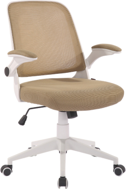 Офис стол Офис стол RFG Pretty White W, дамаска и меш, Tilt механизъм, до 120 kg, бежов на най-ниска цени