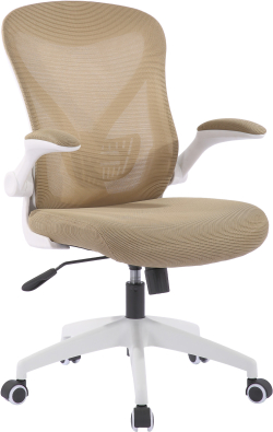 Офис стол Офис стол RFG Jolly White W, дамаска и меш, Tilt механизъм, до 120 kg, бежов на най-ниска цени