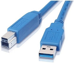 Кабел/адаптер Кабел Delock USB-A мъжко - USB-B мъжко, 3 м, USB 3.0, Екраниран, Син