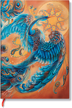  Paperblanks Тефтер Skybird, Midi, широки редове, твърда корица, 72 листа