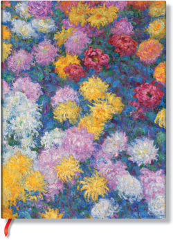 Канцеларски продукт Paperblanks Тефтер Monet Chrysanthemums, Ultra, широки редове