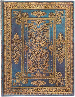 Канцеларски продукт Paperblanks Тефтер Blue Luxe, Ultra, широки редове, твърда корица, 72 листа