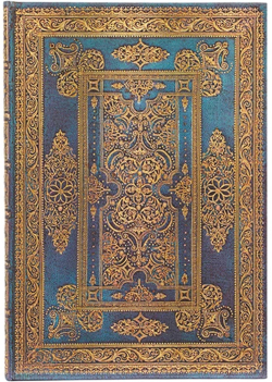 Канцеларски продукт Paperblanks Тефтер Blue Luxe, Midi, широки редове, твърда корица, 72 листа