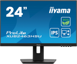 Монитор IIYAMA XUB2463HSU-B1, 23.8", 1920 x 1080 FullHD, IPS, 2x 2W, HDMI, DP