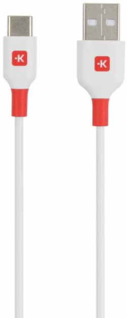 Кабел Skross, USB-C - USB-A 2.0 мъжко, 1.2м, Бял