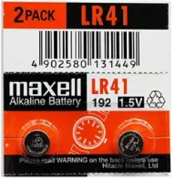 Бутонна микроалкална батерия LR41 -AG3-  10 бр.-pack  цена за 1 бр.  MAXELL