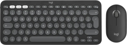 Клавиатура Logitech Pebble 2 Combo за МАС, Bluetooth, USB приемник, 4000 dpi, Mac OS, iOS, Черен