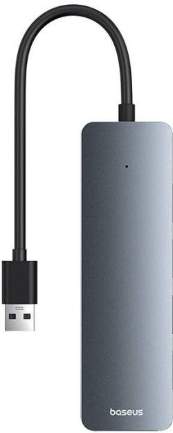 USB хъб Baseus 4 в 1 UltraJoy Lite USB-А към USB 3.0, 15 см B0005280B811-00 - сив