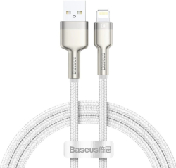 Кабел/адаптер Кабел Baseus Cafule Metal Series USB-A към Lightning, 1м CALJK-A02 - бял