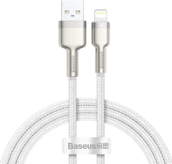 Кабел Baseus Cafule Metal Series USB-A към Lightning, 1м CALJK-A02 - бял
