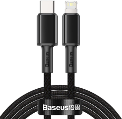 Кабел/адаптер Кабел Baseus High Density USB Type-C към Lightning PD 20W, 2м CATLGD-A01 - черен