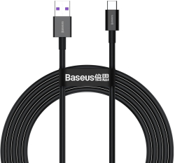 Кабел/адаптер Кабел Baseus Superior CATYS-A01 USB-A към USB-C, 66W, 2м, черен
