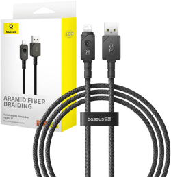 Кабел/адаптер Кабел Baseus Unbreakable Series USB към Lightning 2.4A 1м P10355802111-00 - черен