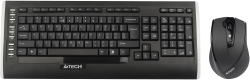 Клавиатура A4TECH 9300F, Безжична, QWERTY, 2000 dpi, 125 Hz, 2.4 GHz, Черен