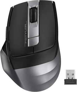 Мишка A4TECH FG35 Fstyler, безжична wireless, оптичен сензор, 2000 dpi, 6 бутона, сив цвят