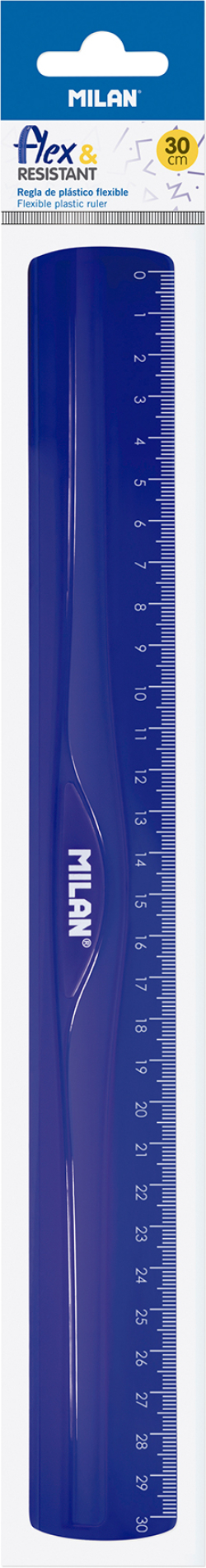 Канцеларски продукт Milan Линия Acid Flex & Resistant, 30 cm, синя