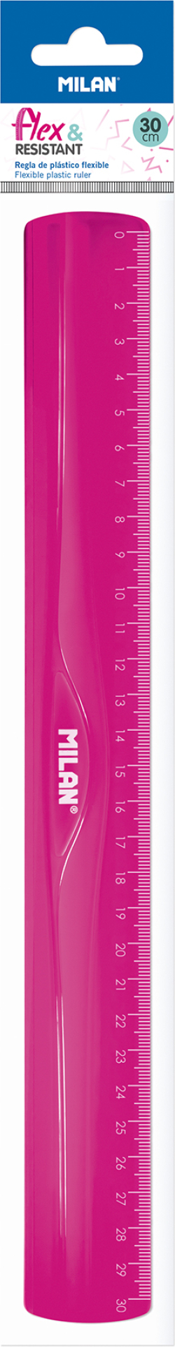 Канцеларски продукт Milan Линия Acid Flex & Resistant, 30 cm, розова