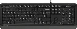 Клавиатура A4TECH FK10, с кабел, БДС, мембранни клавиши, сив цвят