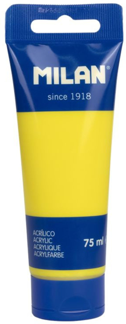 Канцеларски продукт Milan Акрилна боя, жълта, 75 ml