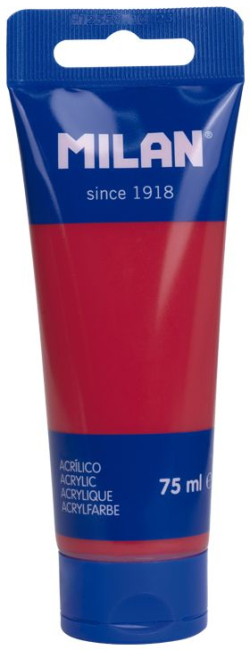 Канцеларски продукт Milan Акрилна боя, коралово-червена, 75 ml