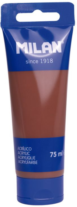 Канцеларски продукт Milan Акрилна боя, кафява, 75 ml
