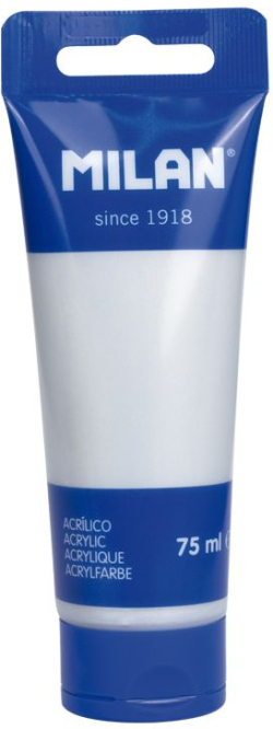 Канцеларски продукт Milan Акрилна боя, сребриста, 75 ml