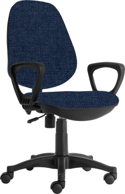 Ергономичен стол RFG Presto Black, текстил, до 120 kg, син