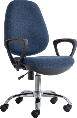 Ергономичен стол RFG Presto Chrome, текстил, до 130 kg, син