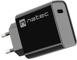 Кабел/адаптер Natec USB Charger Ribera 1X USB-C 20W, Black